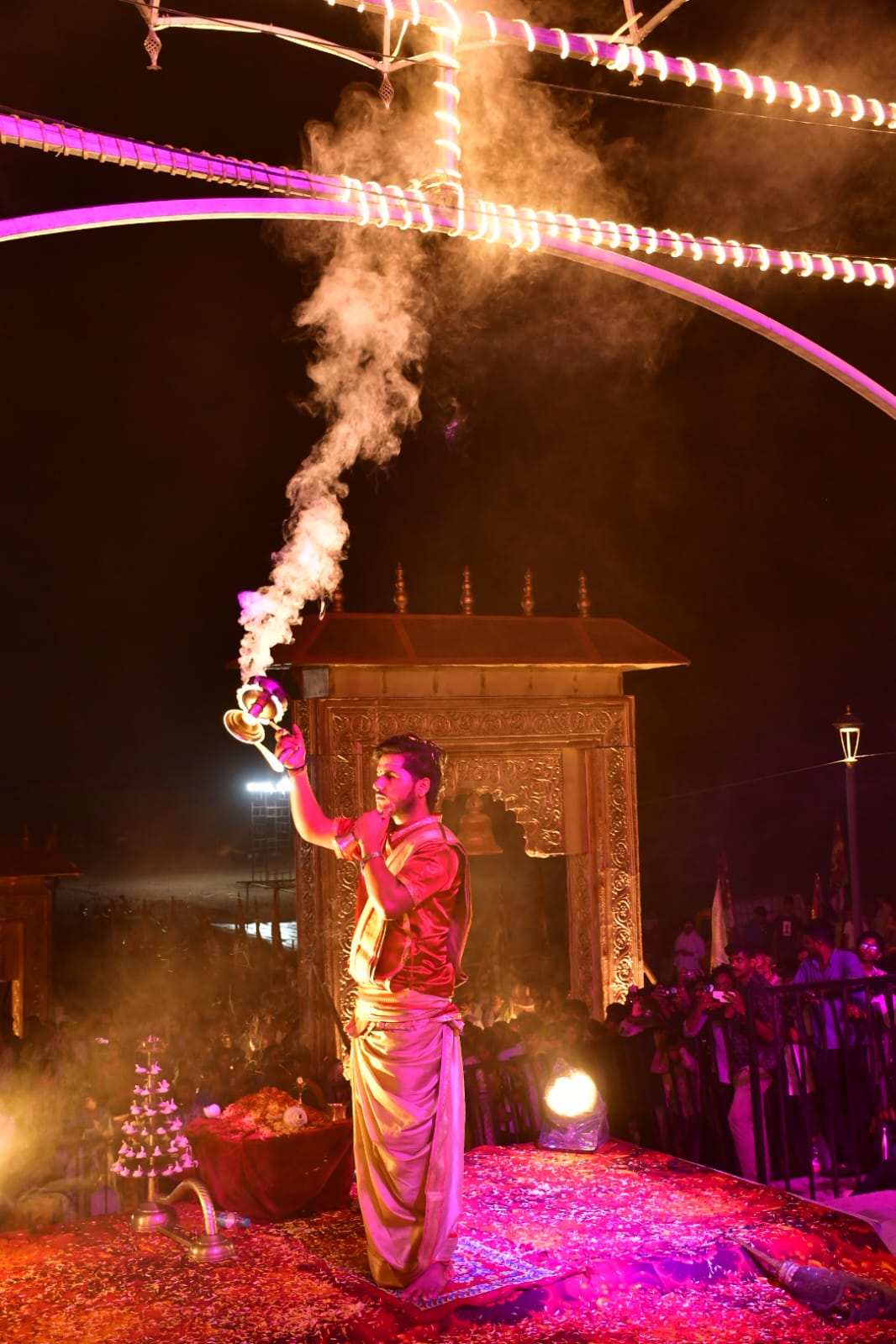 Ganga Aarti ceremony moment